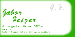 gabor heizer business card